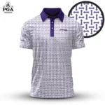 Golf 2026 PGA. Purple Sameless Pattern AOP Polo Shirt LDLO310326116