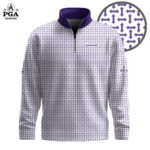 Golf 2026 PGA. Purple Sameless Pattern AOP Quarter-zip Pullover LDLO310326118