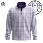 Golf 2026 PGA. Purple Sameless Pattern AOP Quarter-zip Pullover LDLO310326119