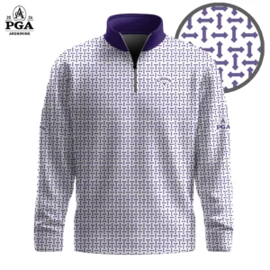 Golf 2026 PGA. Purple Sameless Pattern AOP Quarter-zip Pullover LDLO310326119