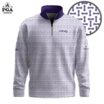 Golf 2026 PGA. Purple Sameless Pattern AOP Quarter-zip Pullover LDLO310326120