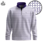 Golf 2026 PGA. Purple Sameless Pattern AOP Quarter-zip Pullover LDLO310326117