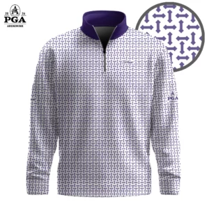 Golf 2026 PGA. Purple Sameless Pattern AOP Quarter-zip Pullover LDLO310326117