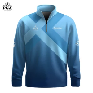 Golf 2026 PGA. Blue Cross Pattern AOP Quarter-zip Pullover LDLO310326126