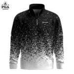 Golf 2026 PGA. B&W Dust Pattern AOP Quarter-zip Pullover LDLO310326142