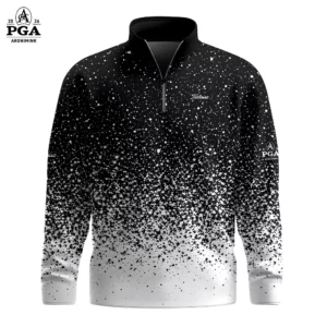 Golf 2026 PGA. B&W Dust Pattern AOP Quarter-zip Pullover LDLO310326141