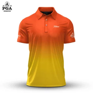 Golf 2026 PGA. Gradient Orange Yellow Pattern AOP Polo Shirt LDLO310326129