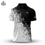Golf 2026 PGA. Black White Sport Pattern AOP Polo Shirt LDLO310326155