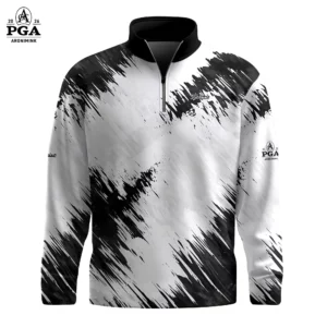 Golf 2026 Black White Sporty AOP Quarter-zip Pullover LDLO310326165