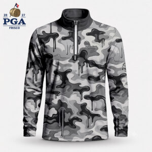Golf 2027 PGA. Pattern AOP Quarter-zip Pullover LDLO28072612