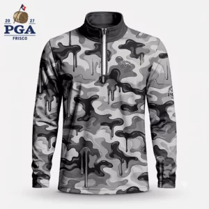 Golf 2027 PGA. Pattern AOP Quarter-zip Pullover LDLO28072613
