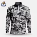 Golf 2027 PGA. Pattern AOP Quarter-zip Pullover LDLO28072615