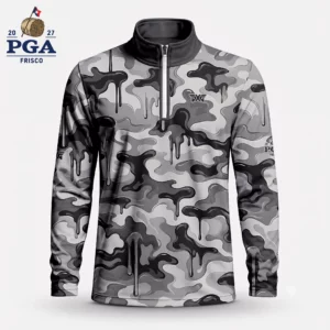 Golf 2027 PGA. Pattern AOP Quarter-zip Pullover LDLO28072615