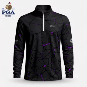 Golf 2027 PGA. Pattern AOP Quarter-zip Pullover LDLO28072601
