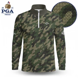 Golf 2027 PGA. Pattern AOP Quarter-zip Pullover LDLO280726113