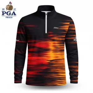 Golf 2027 PGA. Pattern AOP Quarter-zip Pullover LDLO280726121