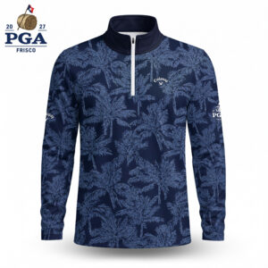 Golf 2027 PGA. Pattern AOP Quarter-zip Pullover LDLO280726133