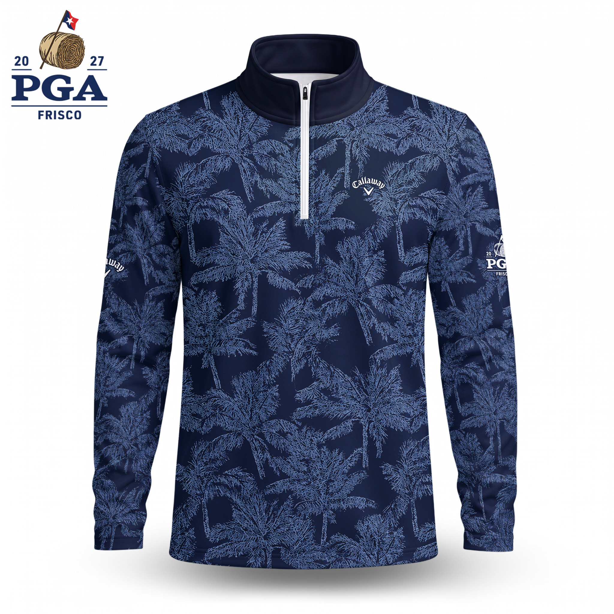 Golf 2027 PGA. Pattern AOP Quarter-zip Pullover LDLO280726133