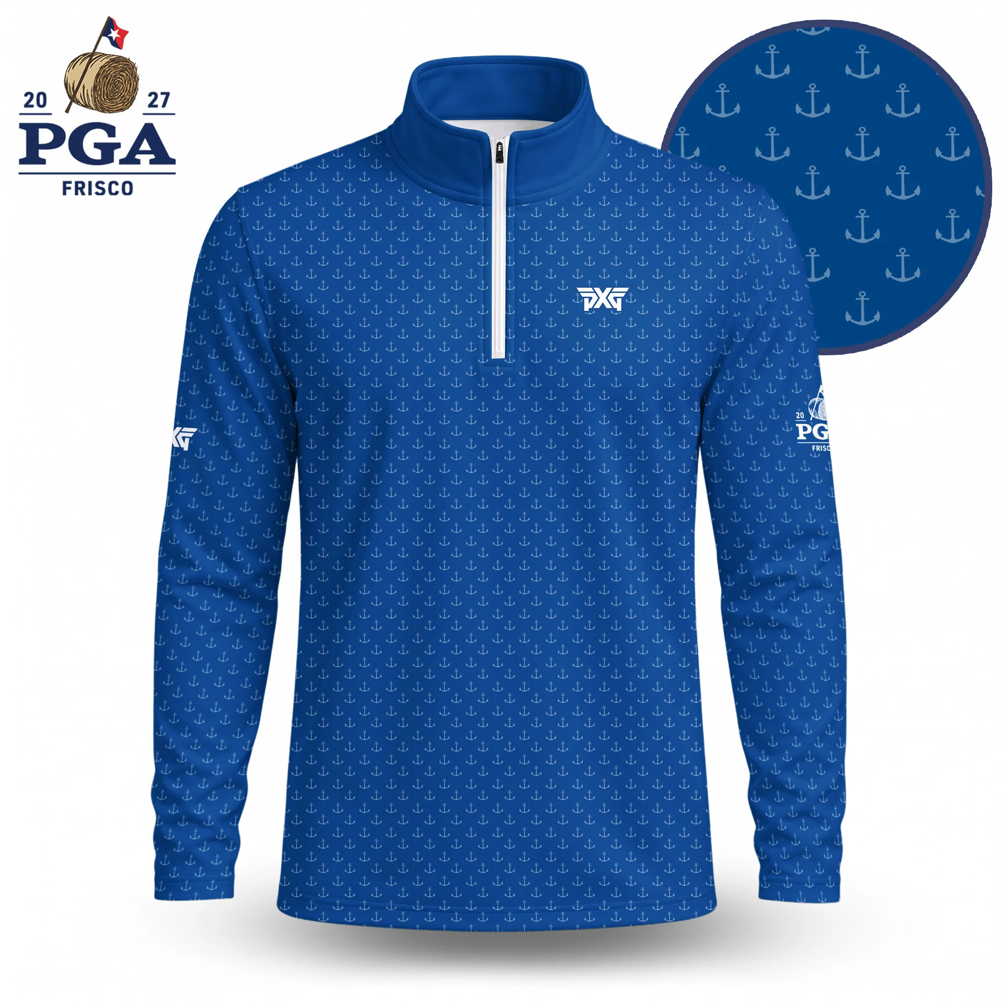Golf 2027 PGA. Pattern AOP Quarter-zip Pullover LDLO280726165