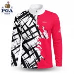 Golf 2027 PGA. Pattern AOP Quarter-zip Pullover LDLO280726196