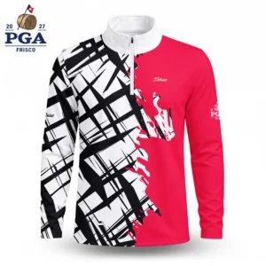 Golf 2027 PGA. Pattern AOP Quarter-zip Pullover LDLO280726196
