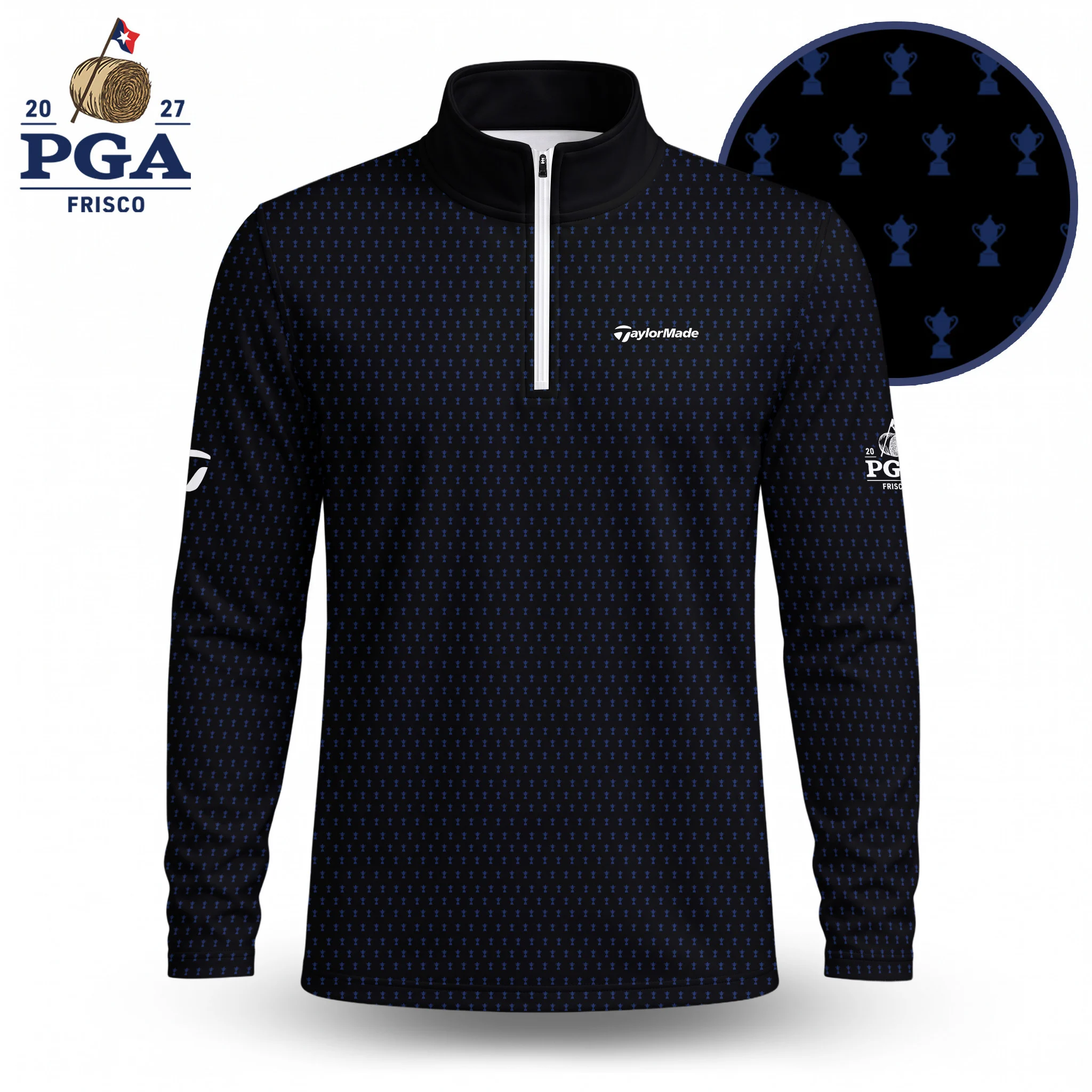 Golf 2027 PGA. Pattern AOP Quarter-zip Pullover LDLO280726217
