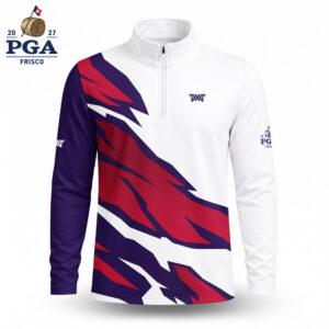 Golf 2027 PGA. Pattern AOP Quarter-zip Pullover LDLO280726240