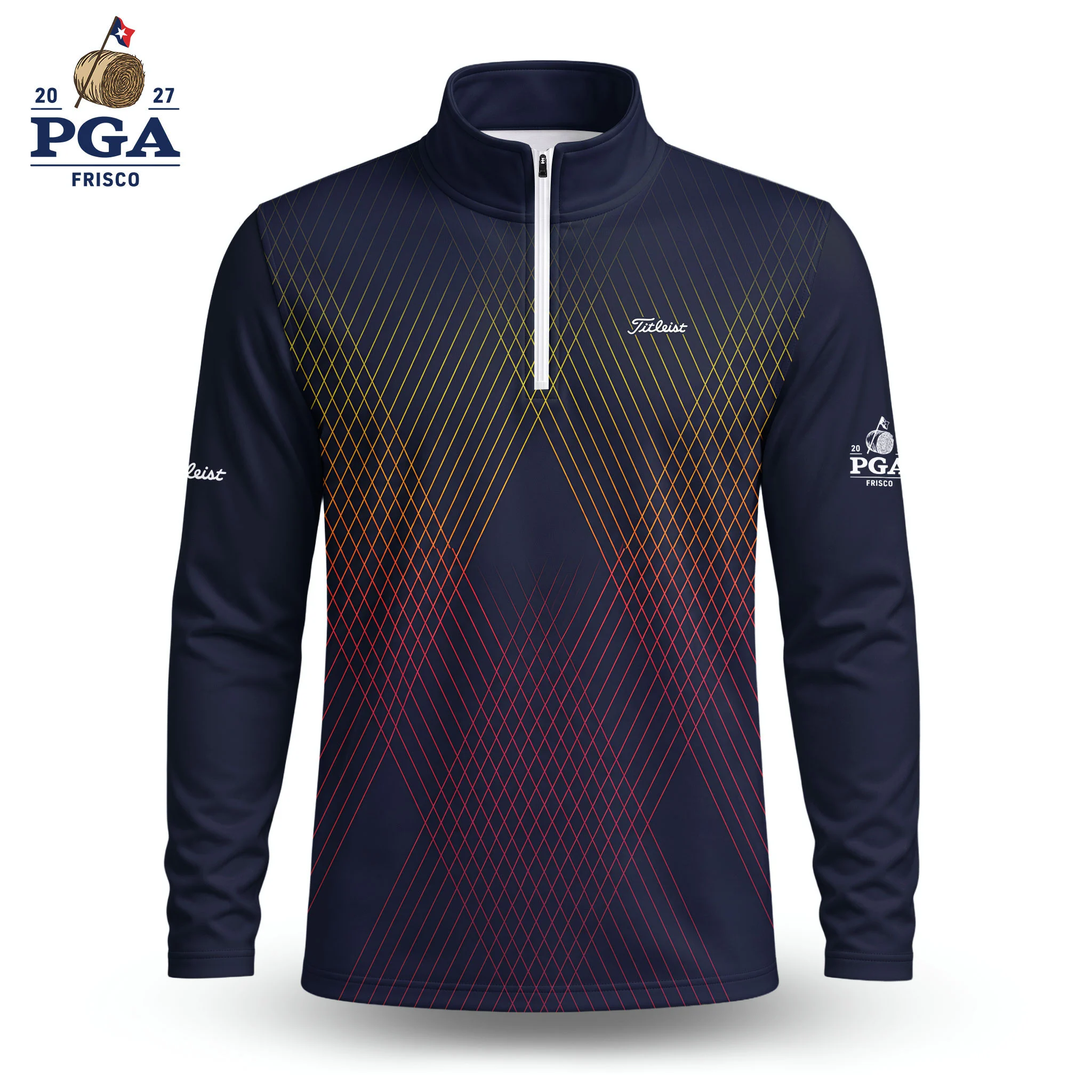 Golf 2027 PGA. Pattern AOP Quarter-zip Pullover LDLO280726246
