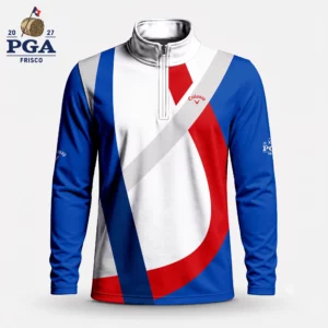 Golf 2027 PGA. Pattern AOP Quarter-zip Pullover LDLO28072628