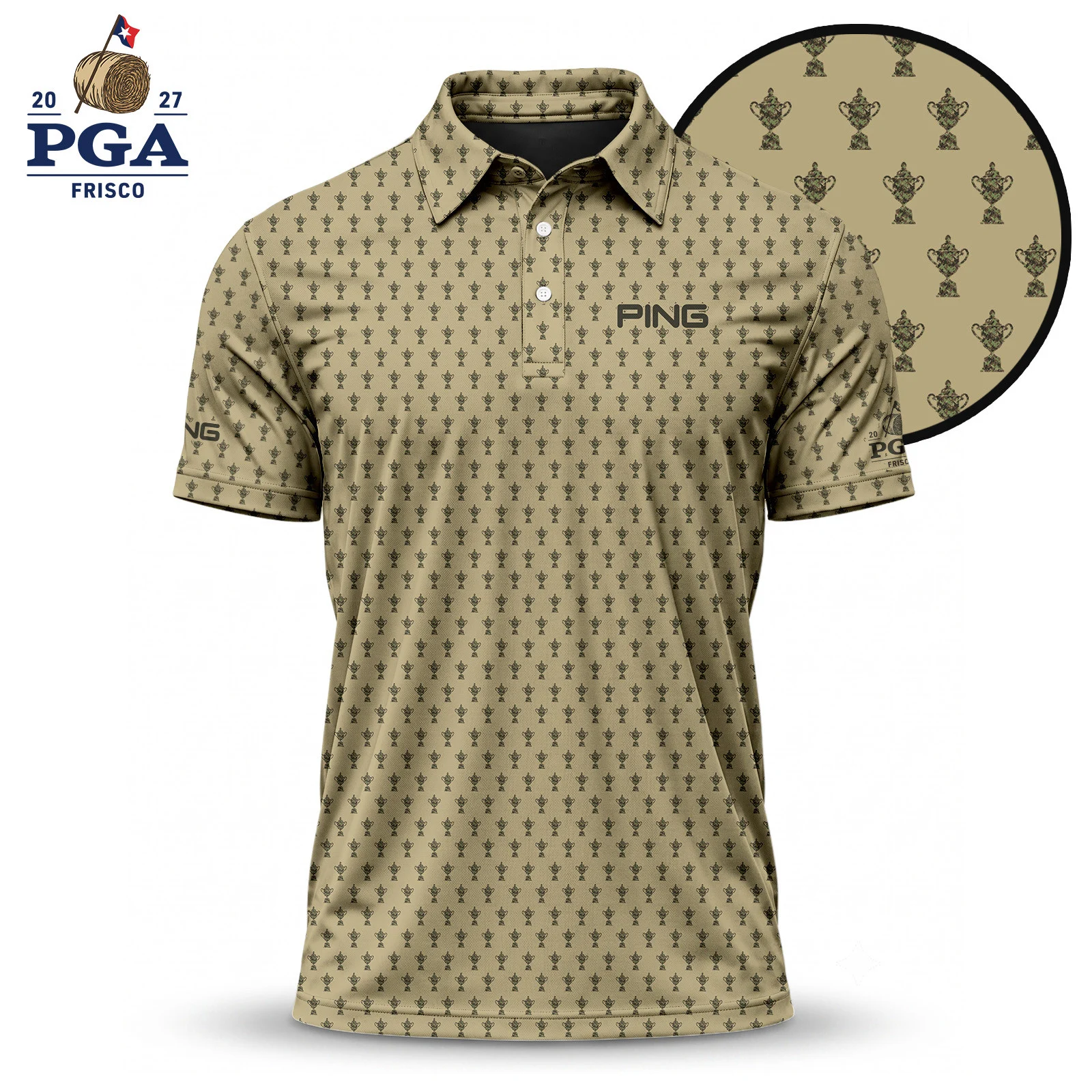 Golf 2027 PGA. Pattern AOP Polo Shirt LDLO28072644