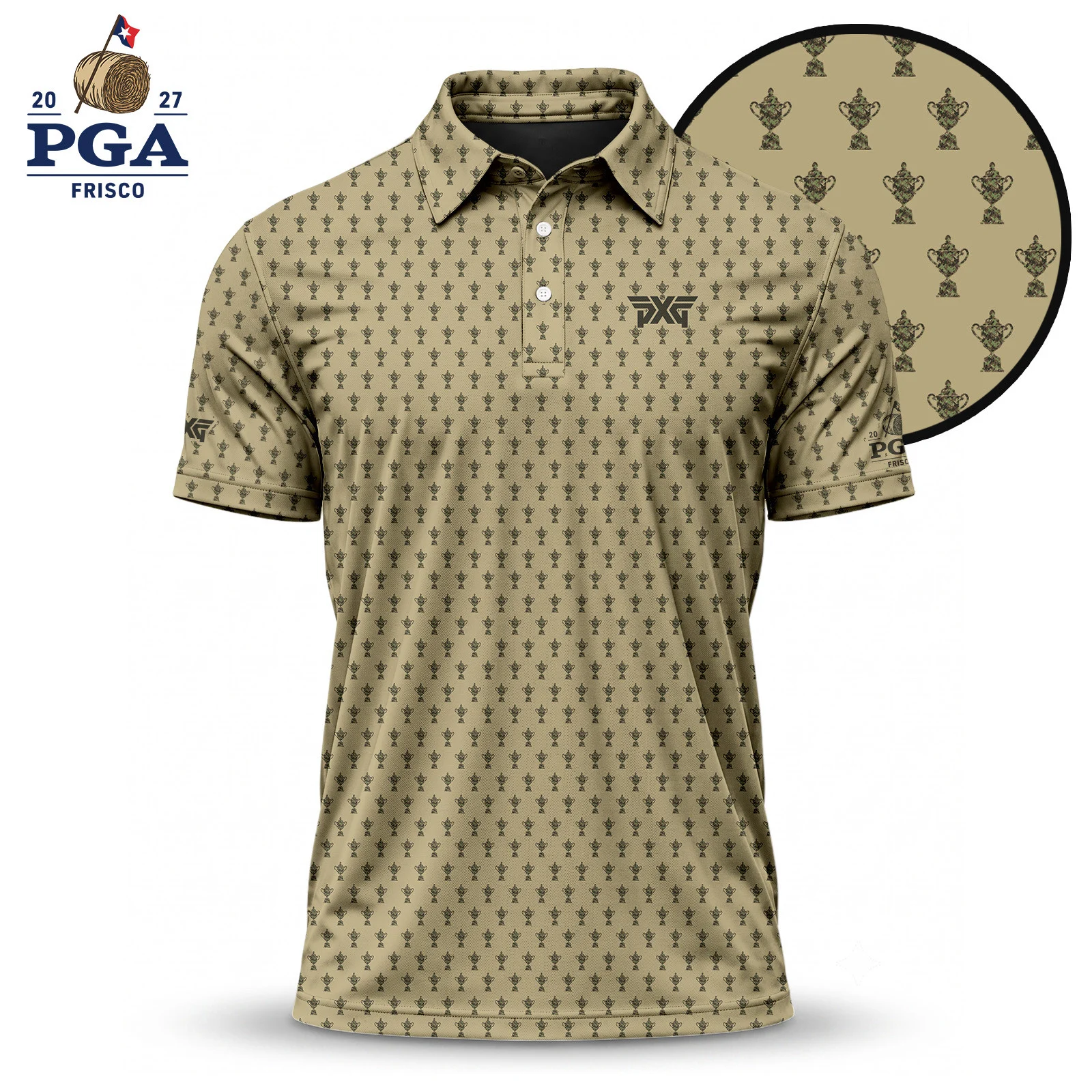 Golf 2027 PGA. Pattern AOP Polo Shirt LDLO28072645