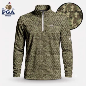 Golf 2027 PGA. Pattern AOP Quarter-zip Pullover LDLO28072648
