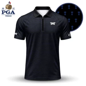 Golf 2027 PGA. Pattern AOP Zip Polo LDLO280726195
